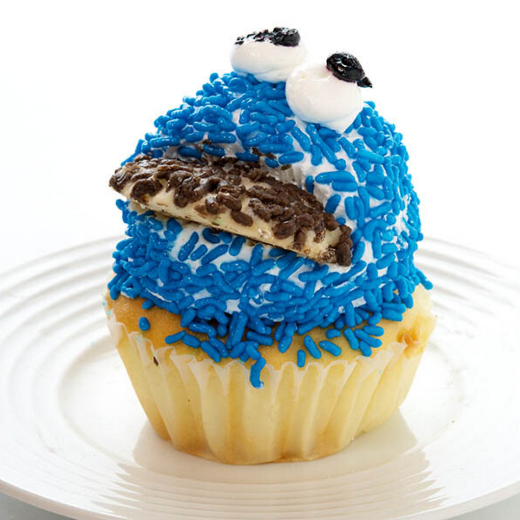 Cookie Monster Cupcake - Bovella's Cafe