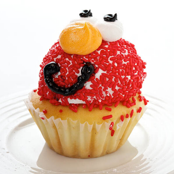 Elmo Cupcake - Bovella's Cafe